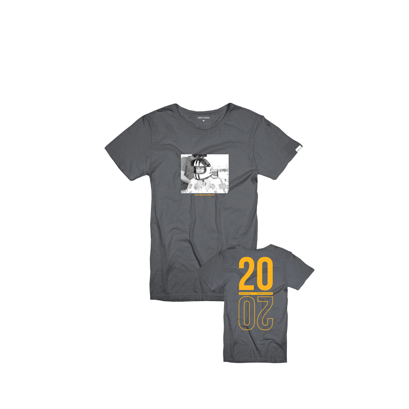 T-shirt STEVE MCQUEEN Hero Seven 2020 Gris pour homme