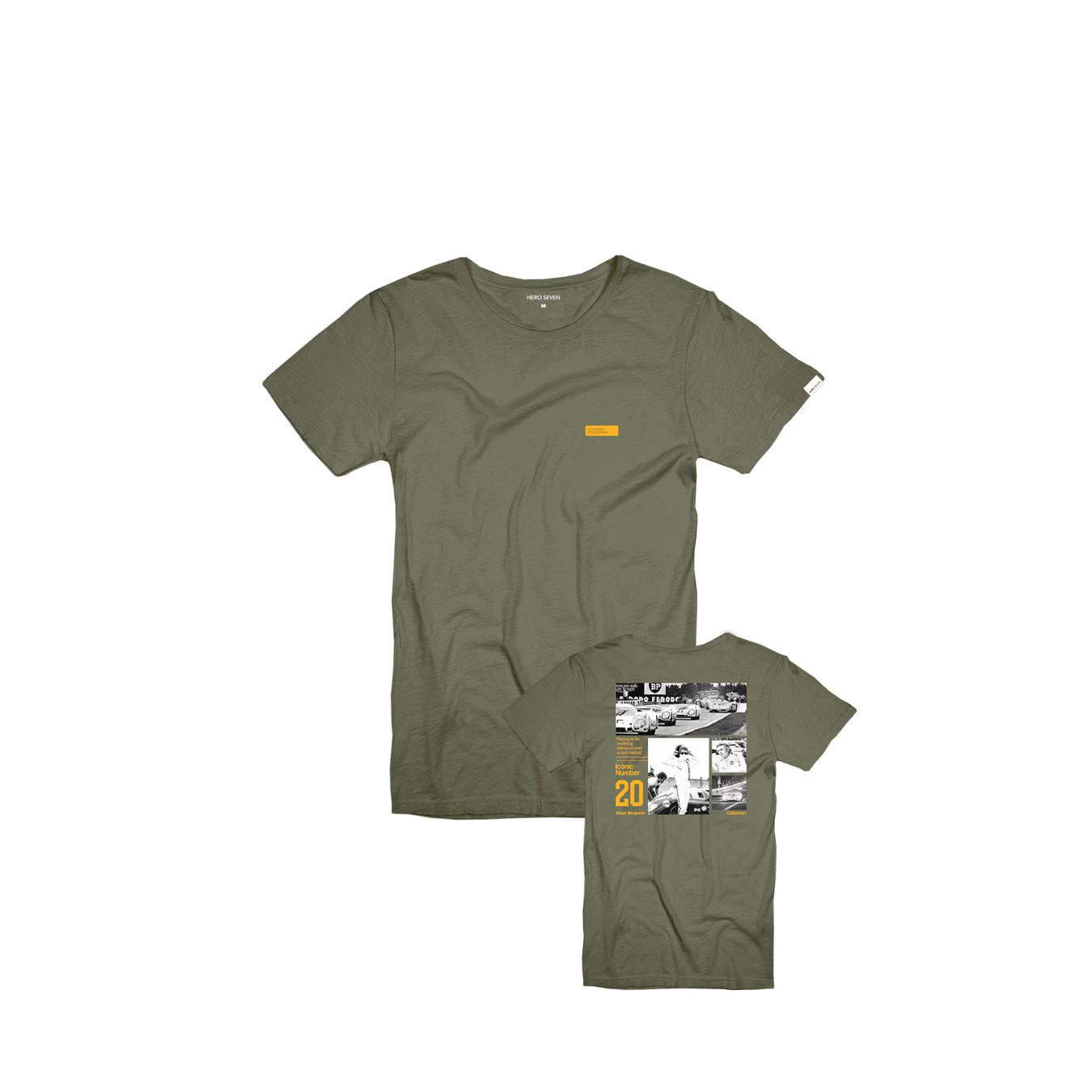 T-shirt STEVE MCQUEEN Hero Seven Mosaïc Vert pour homme