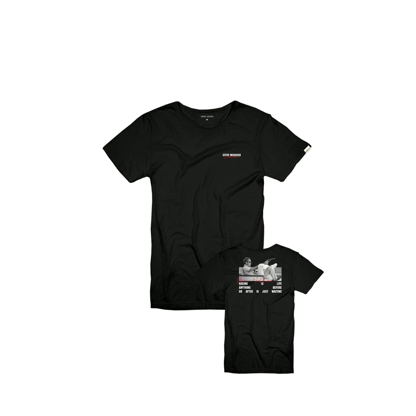 T-shirt STEVE MCQUEEN Hero Seven Pistolet Noir pour homme