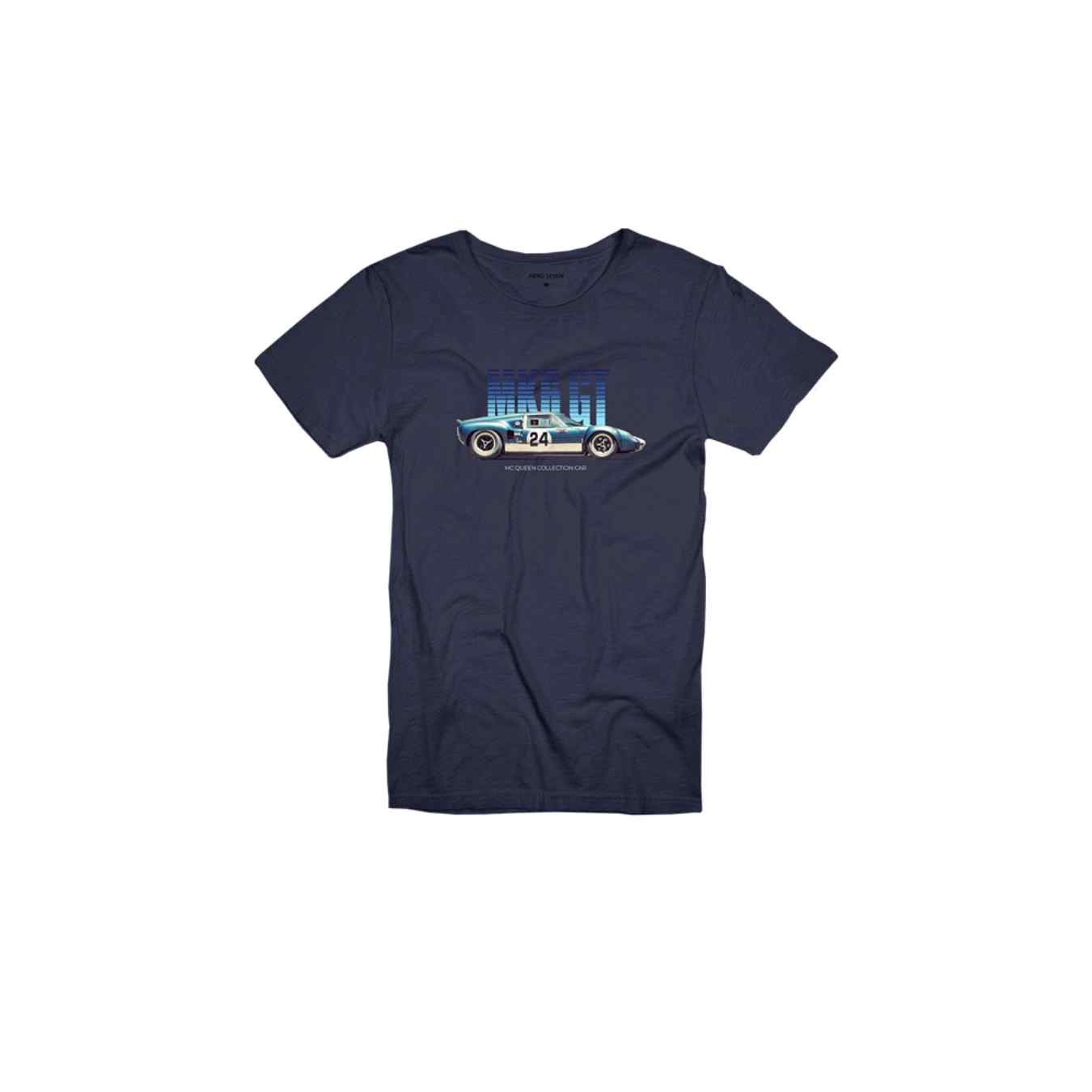 T-shirt STEVE MCQUEEN Hero Seven Printemps GT40 Bleu pour homme