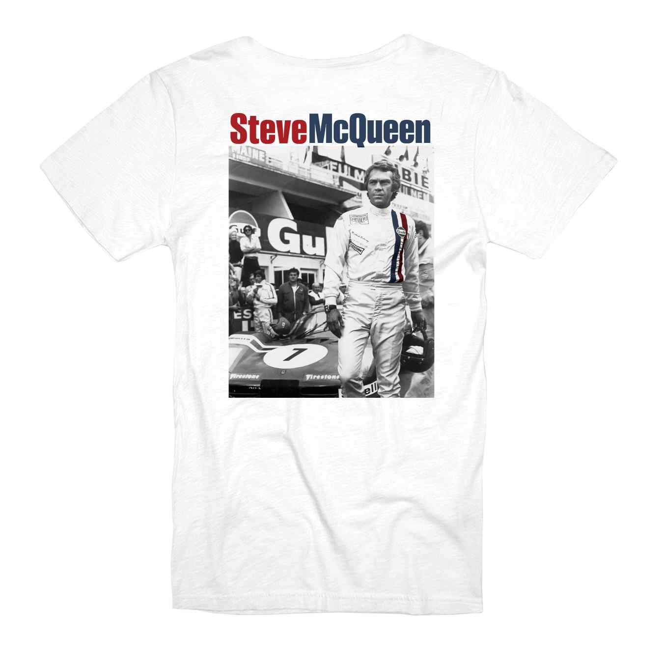 T-shirt STEVE MCQUEEN Hero Seven Printemps Le Mans Blanc pour homme
