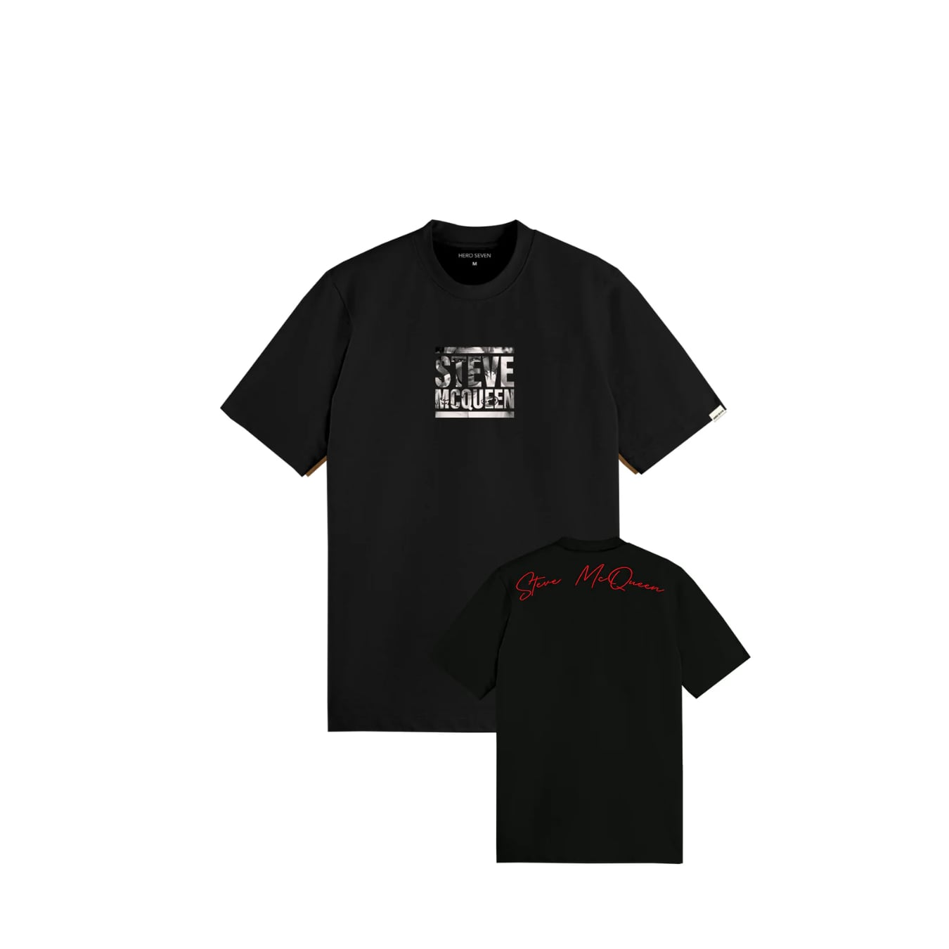T-shirt STEVE MCQUEEN Hero Seven Spyker Noir pour homme