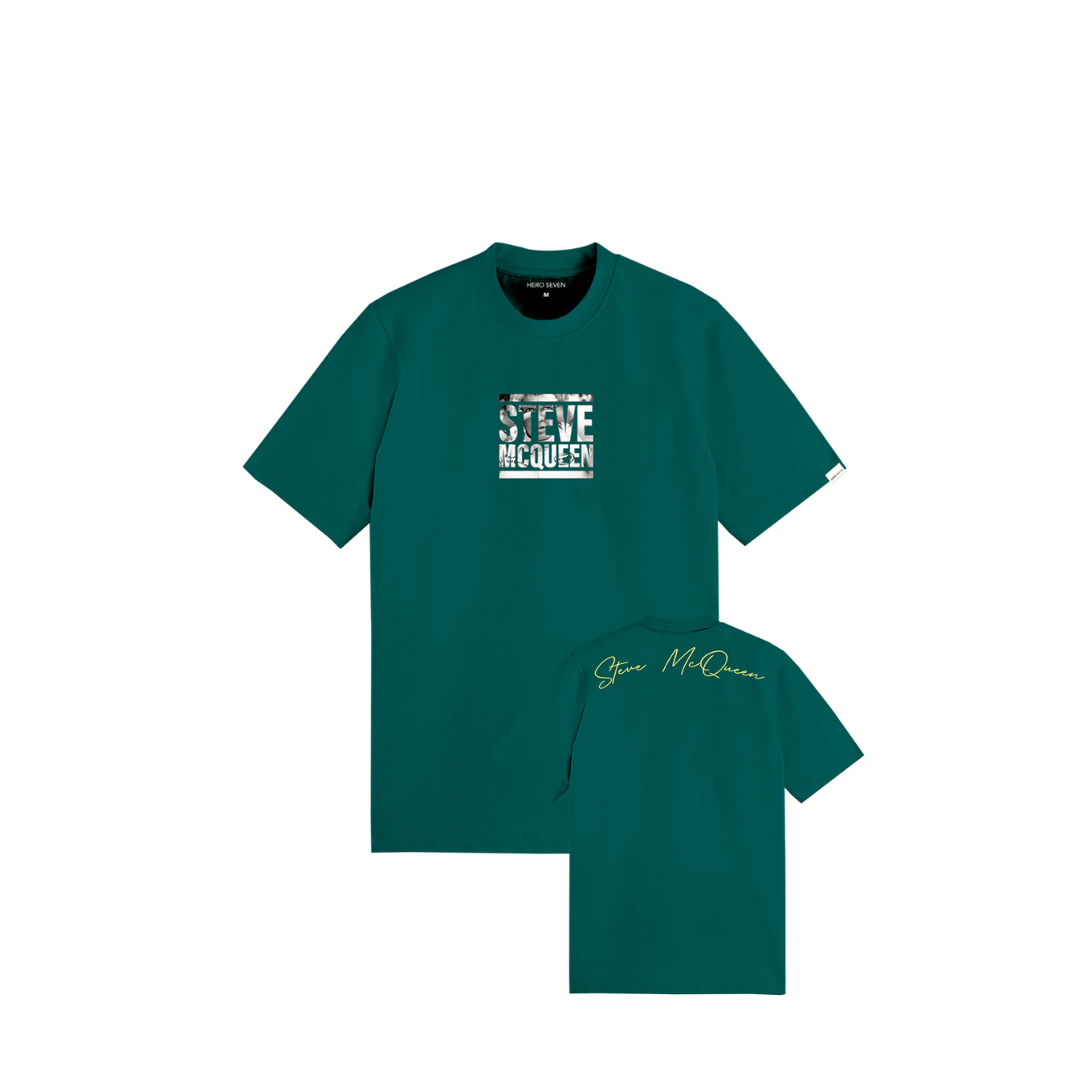 T-shirt STEVE MCQUEEN Hero Seven Spyker Vert pour homme