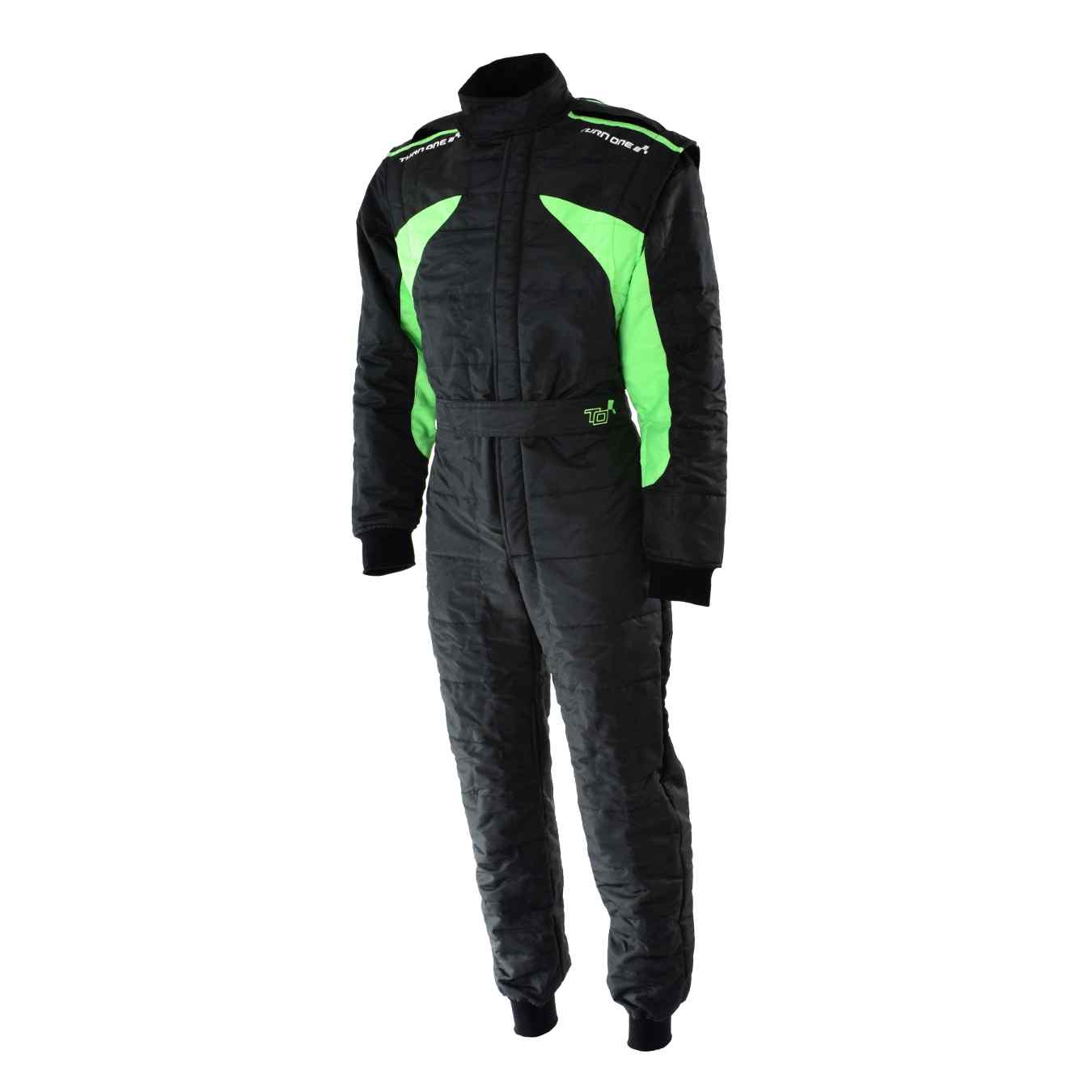 Combinaison Karting TURN ONE K SUIT Noir Vert Fluo