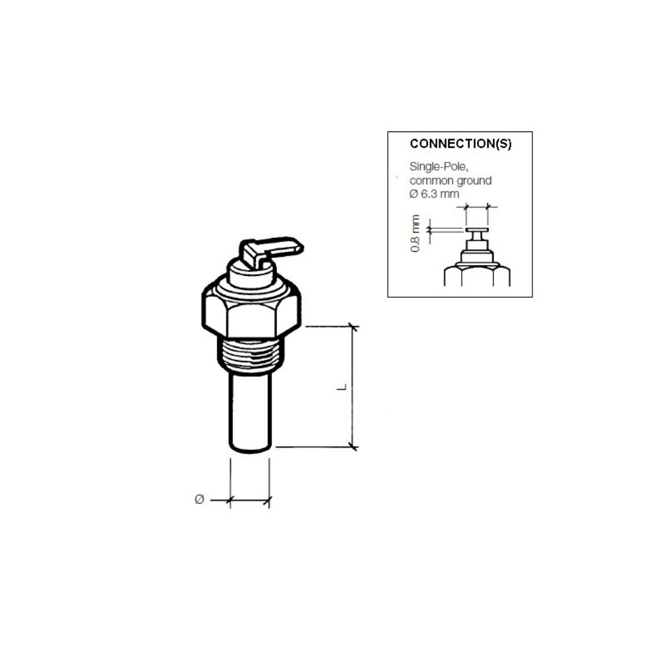 Sonde de température d'huile VDO - 150°C