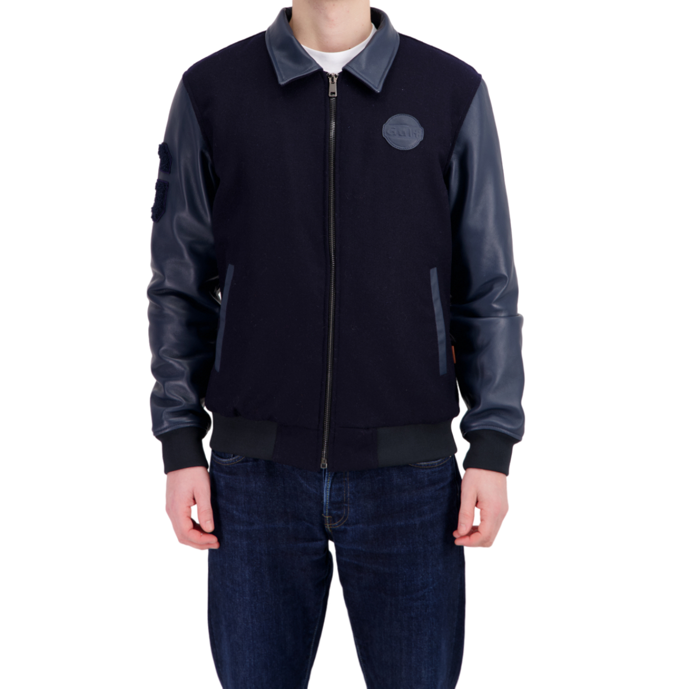 Veste Gulf Prenium Varsity Bleue Marine Homme