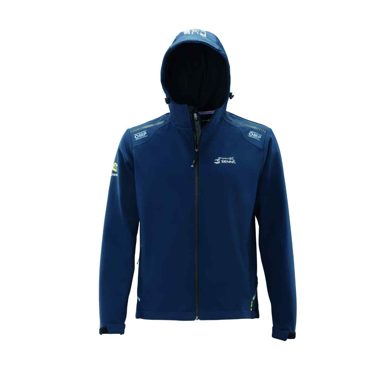 Veste Softshell à Capuche RACING SPIRIT Ayrton SENNA Bleu Marine