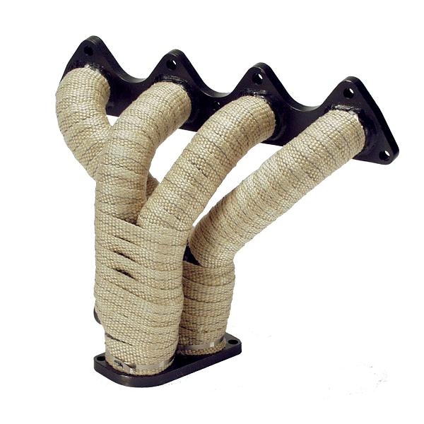 Ruban De Protection Thermique Pour échappement Moto - 15 M Avec 12 Serre-câbles Inox - Résiste Jusqu'à 1000°C - Noir - 3