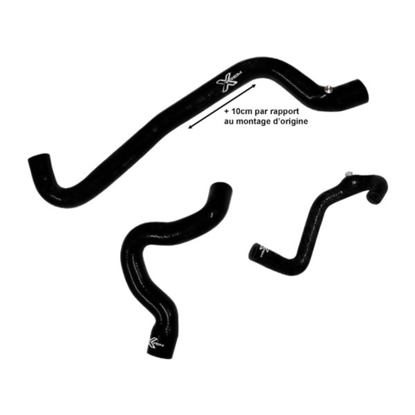 Kit 3 durites XTREM MOTORSPORT refroidissement silicone Renault 5 GT Turbo radiateur maxi largeur