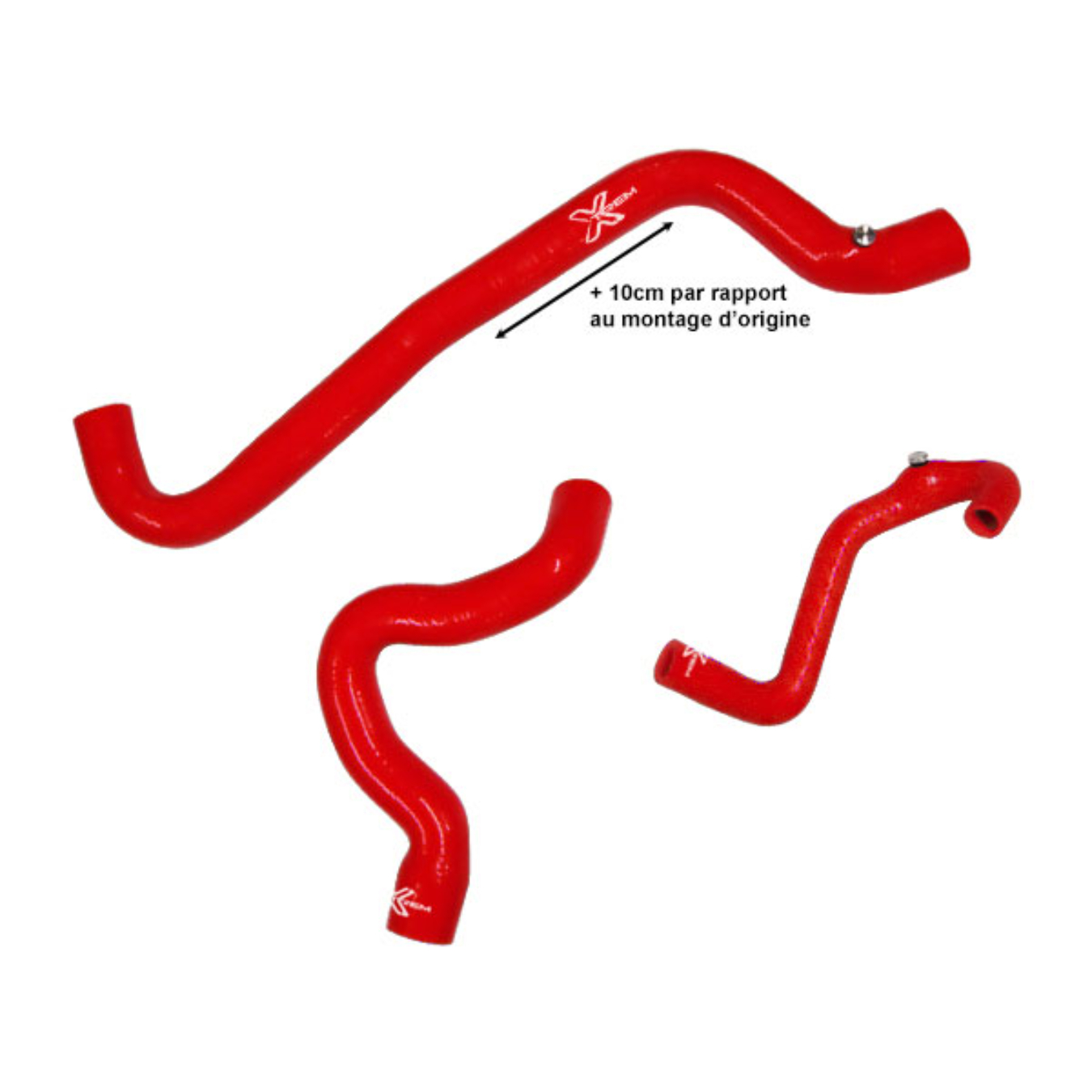 Kit 3 durites XTREM MOTORSPORT refroidissement silicone Renault 5 GT Turbo radiateur maxi largeur