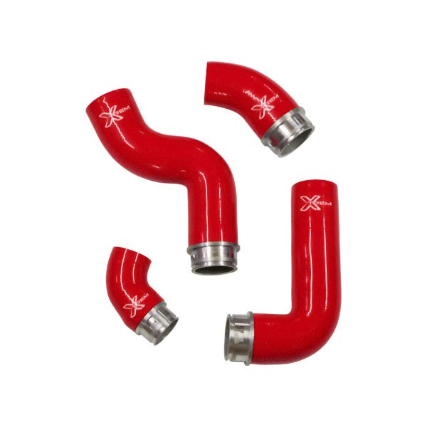 Kit 4 durites XTREM MOTORSPORT turbo silicone Audi A3 8P 2.0 TFSI 200cv Turbo Rouge