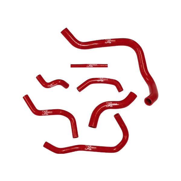 Kit 7 durites XTREM MOTORSPORT refroidissement silicone Honda Civic 1.5 16V Rouge