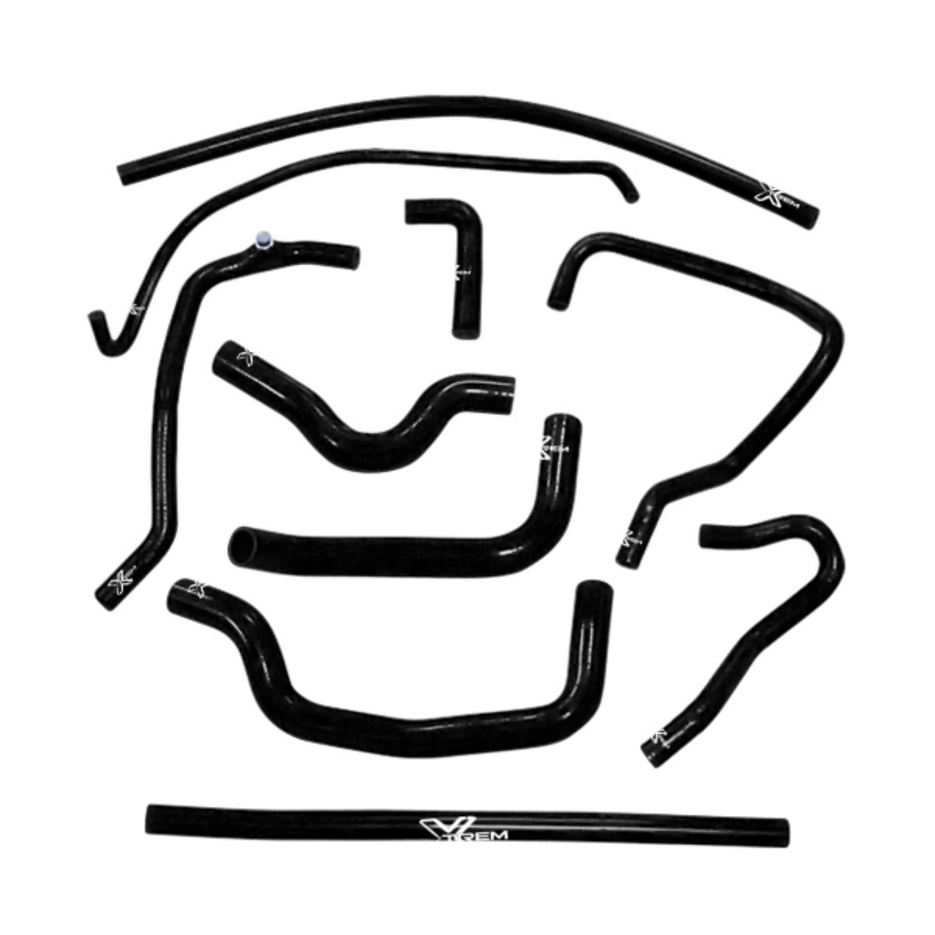 Kit 10 durites XTREM MOTORSPORT refroidissement silicone Fiat Coupe 20V Turbo Rouge