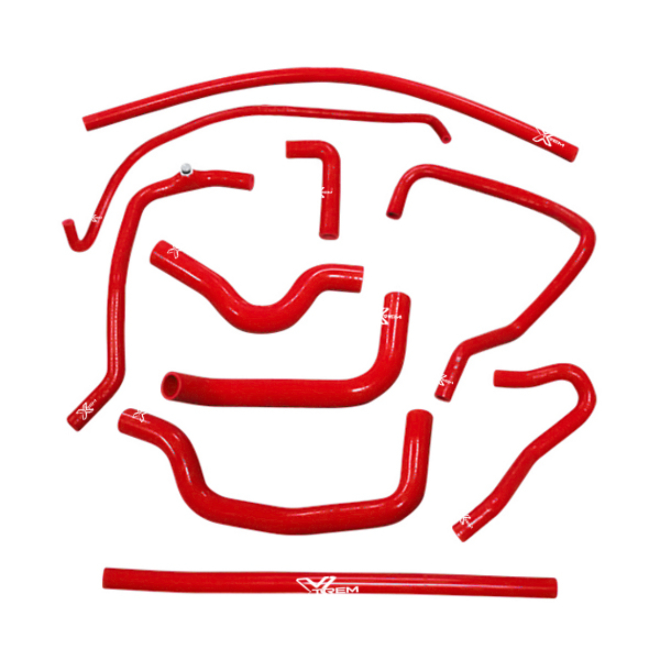 Kit 10 durites XTREM MOTORSPORT refroidissement silicone Fiat Coupe 20V Turbo Rouge