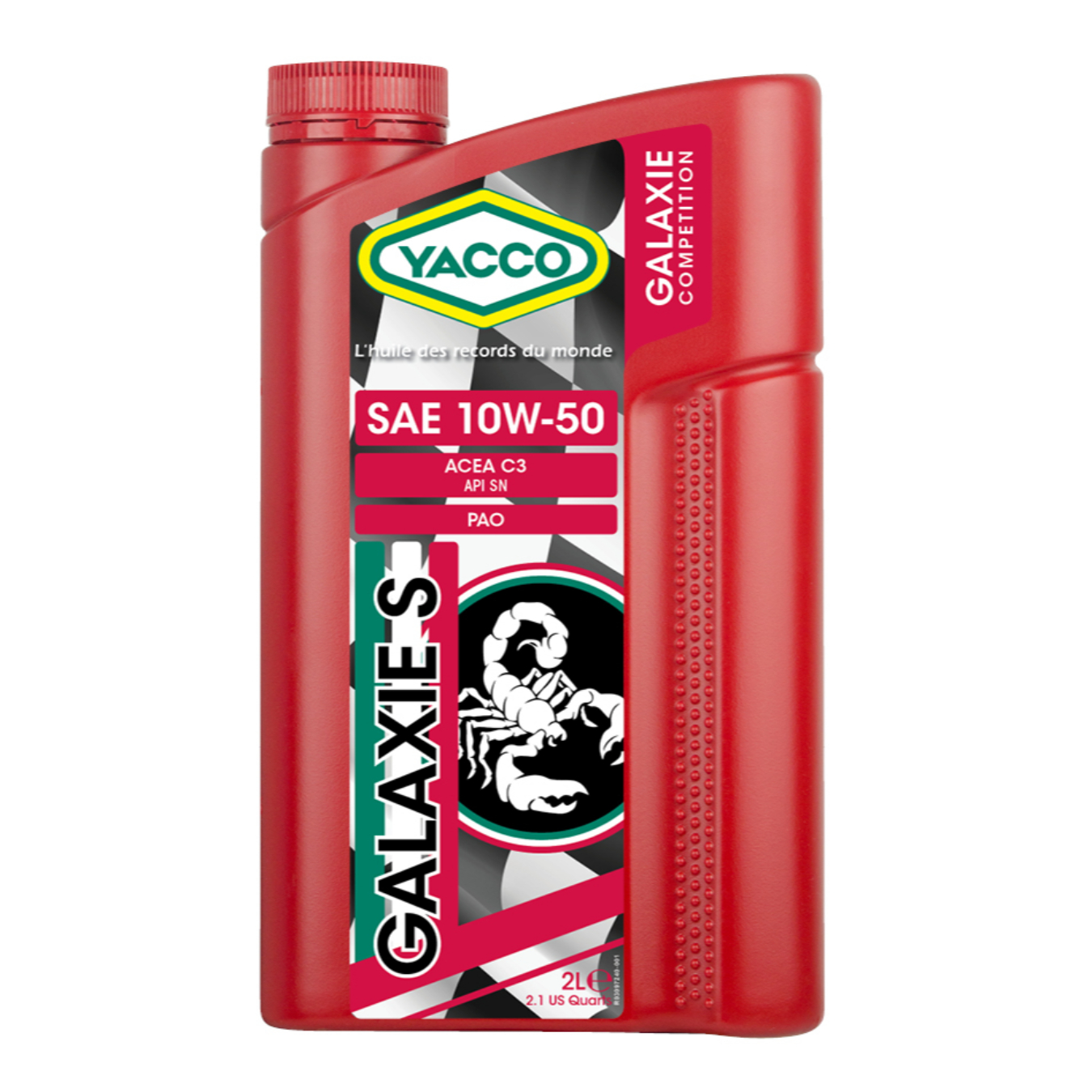 Huile moteur YACCO Galaxie S 10W50 100% synthèse 2L