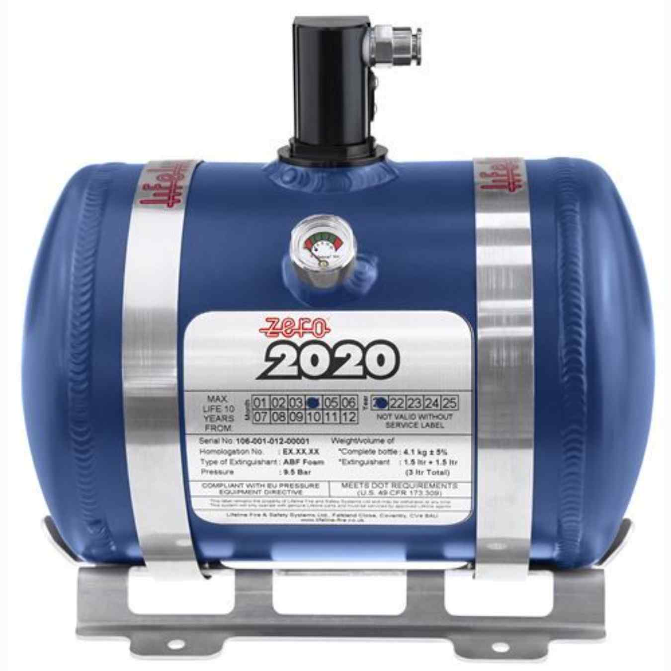 Extincteur Zero 2020 automatique électrique 3L Aluminium LIFELINE 106-001-012